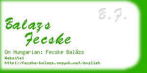 balazs fecske business card